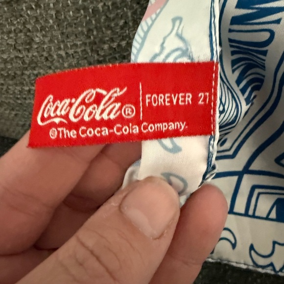 Coca Cola Forever 21 Red and Blue Scarf - Picture 2 of 3